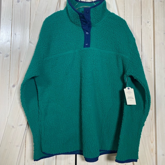 St. John's Bay SHERPA TEDDY JACKET - soft sweatshirts: blackwatch plaid or green - Picture 3 of 16